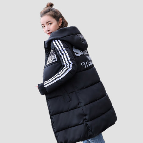 Image of Parka Women New Winter Down jacket Women Coat Long Hooded Outwear Female Parka Thick Cotton Padded Female Basic Coats Overalls