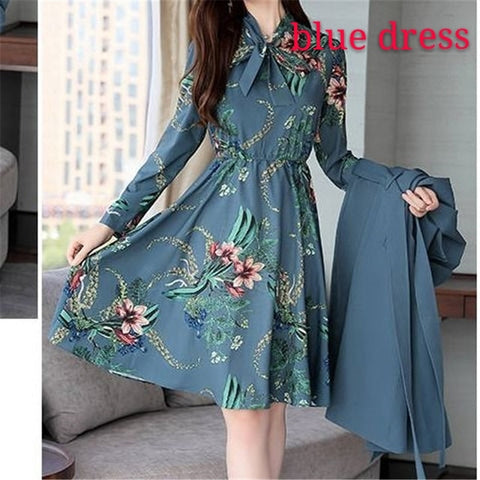 Image of Spring Autumn Trench Coat Slim OL Ladies Trench Coat Women Dress Women Windbreakers Plus Size Two Pieces Women Sets Trench Coats