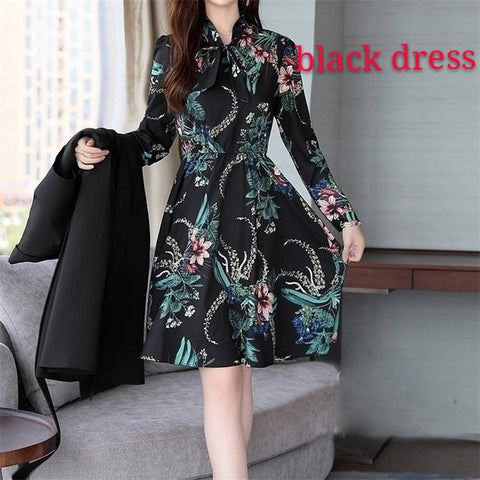 Image of Spring Autumn Trench Coat Slim OL Ladies Trench Coat Women Dress Women Windbreakers Plus Size Two Pieces Women Sets Trench Coats